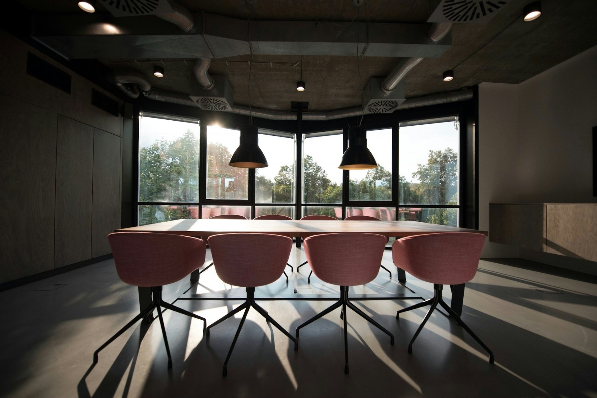 Modern meeting room with AV technology